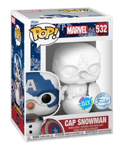 Figurine Funko Pop! N°532 - Captain America - Cap Snowman(diy)(wh)